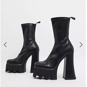 Lamoda chunky sock boots